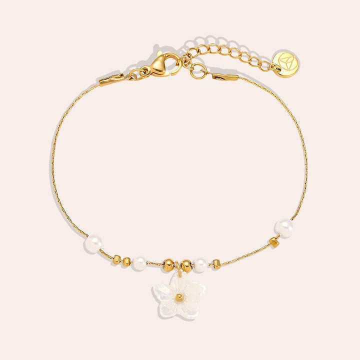 „Elinara“ Pearl Dots And Flower Armband