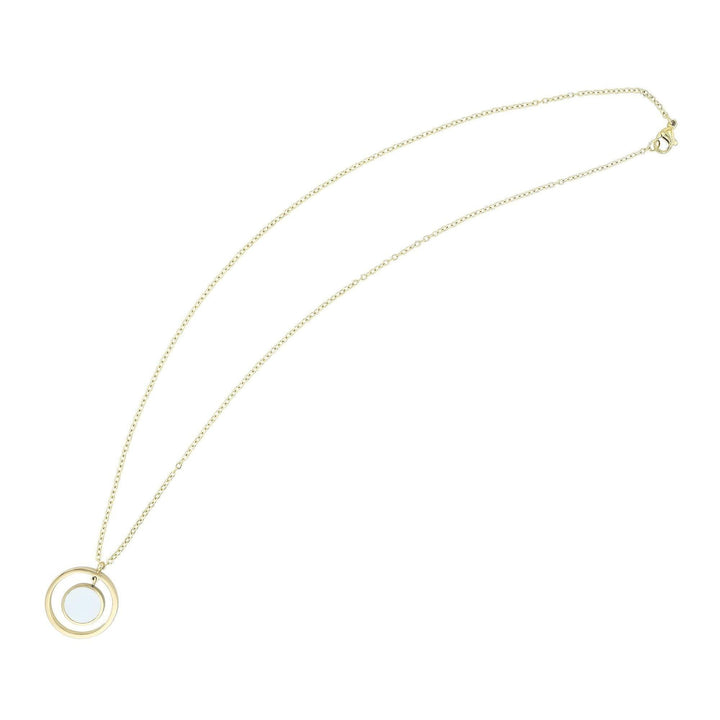 "Aurevia" – Gold Necklace with Mother-of-Pearl Moon Pendant