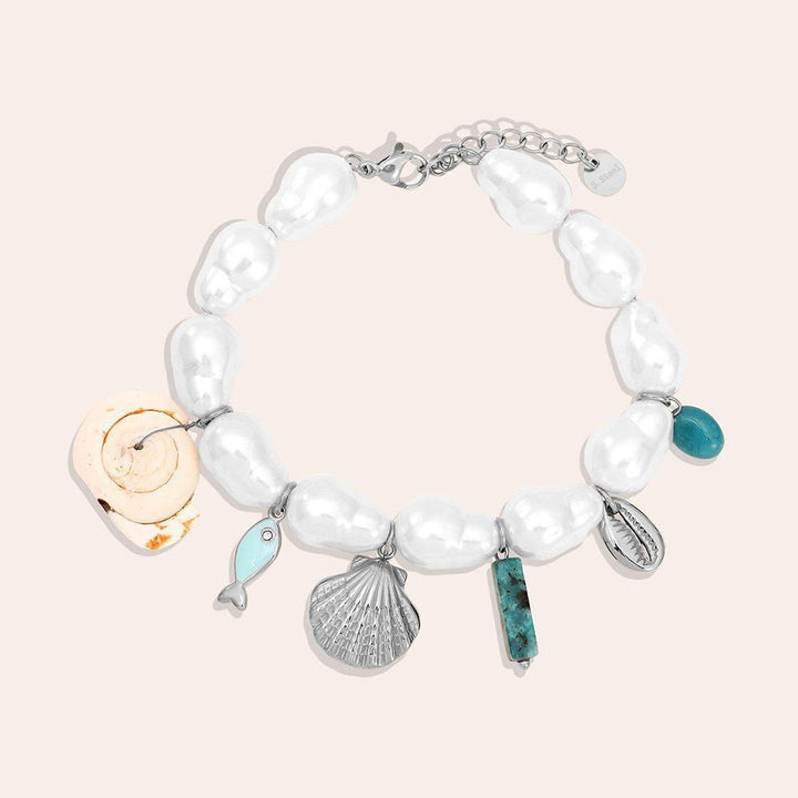 „Elanellaa“ Fish Agate Pearl Armband