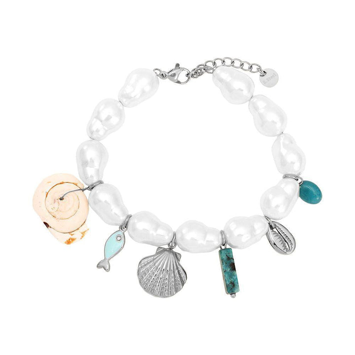 „Elanellaa“ Fish Agate Pearl Armband