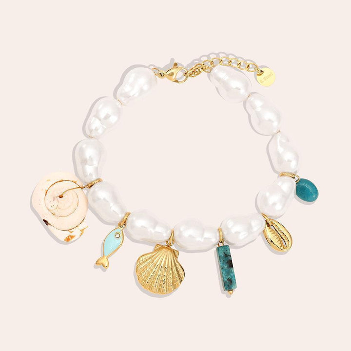 „Elanellaa“ Fish Agate Pearl Armband