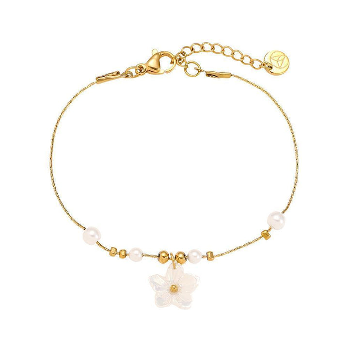 „Elinara“ Pearl Dots And Flower Armband