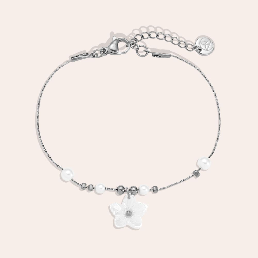„Elinara“ Pearl Dots And Flower Armband