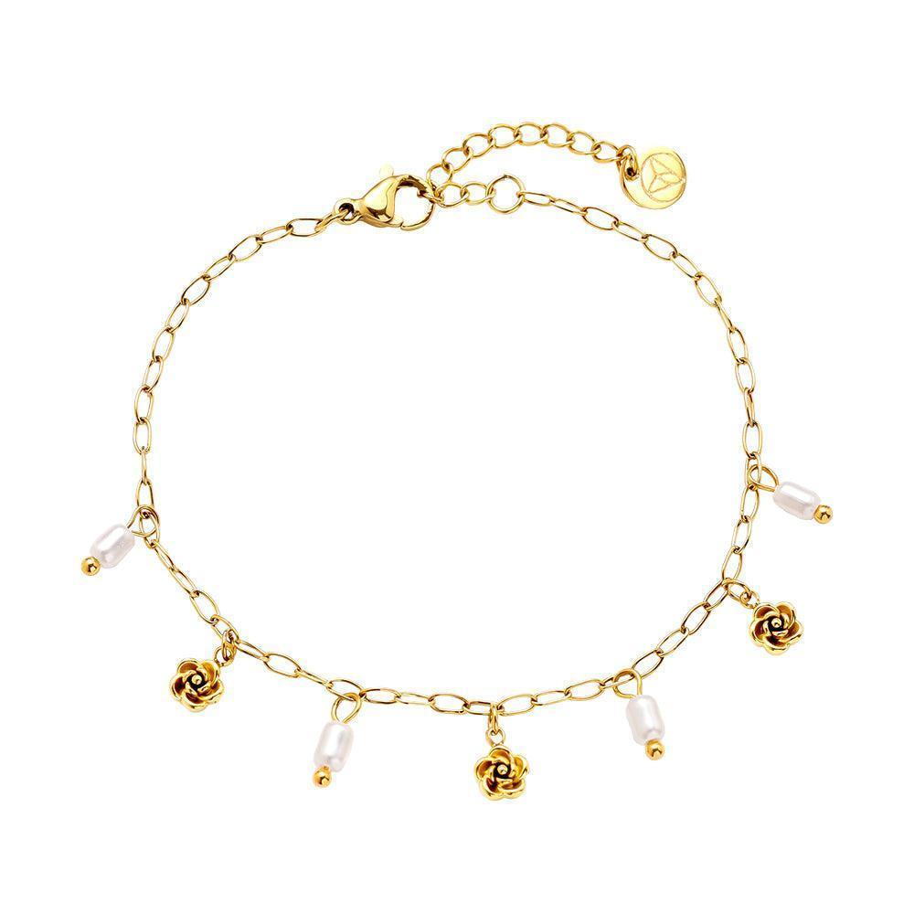 „Ilanora“ Mini Flower And Pearl Armband