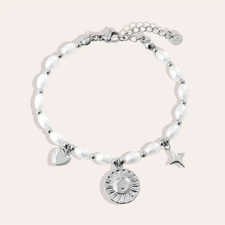 „Iravella“ Pearl Chain With Charms Armband