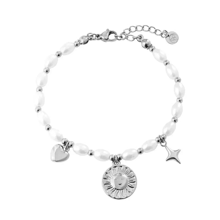 „Iravella“ Pearl Chain With Charms Armband