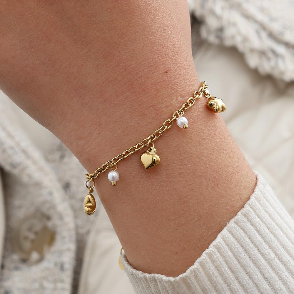 "Ivisiraa" Sweet Charms And Pearl Bracelet