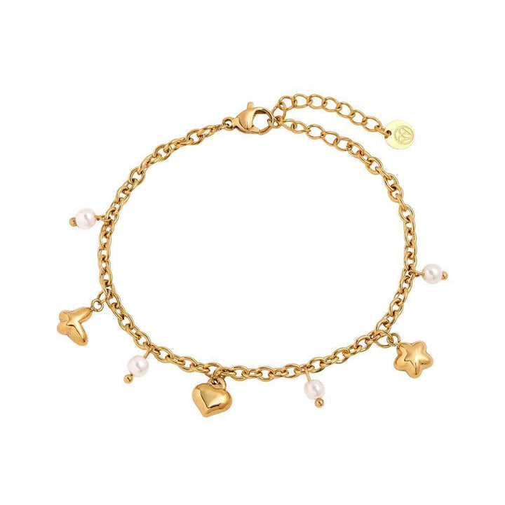 "Ivisiraa" Sweet Charms And Pearl Bracelet