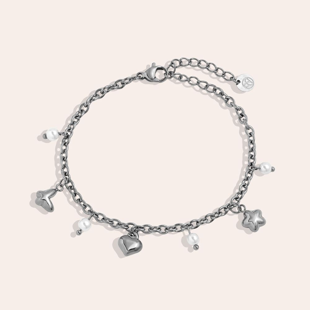 "Ivisiraa" Sweet Charms And Pearl Bracelet
