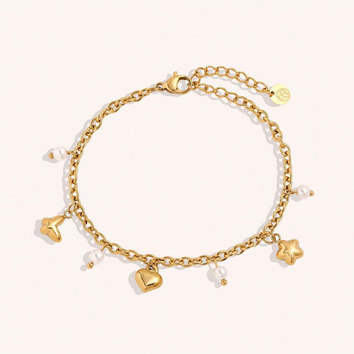 "Ivisiraa" Sweet Charms And Pearl Bracelet