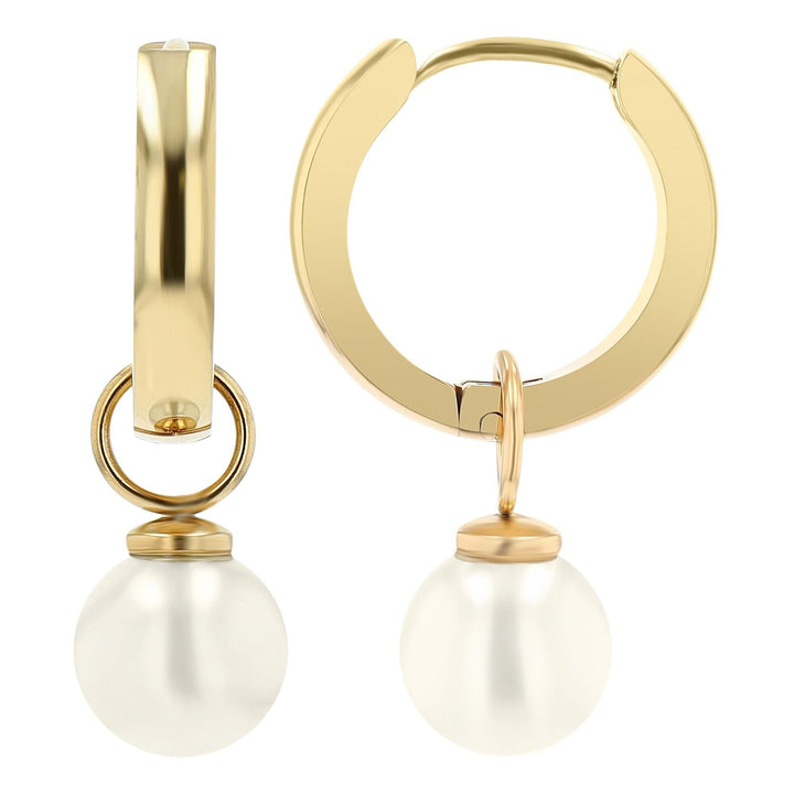 “Maraniel” – Hoop Earrings with Pearl Pendant