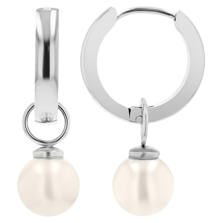 “Maraniel” – Hoop Earrings with Pearl Pendant