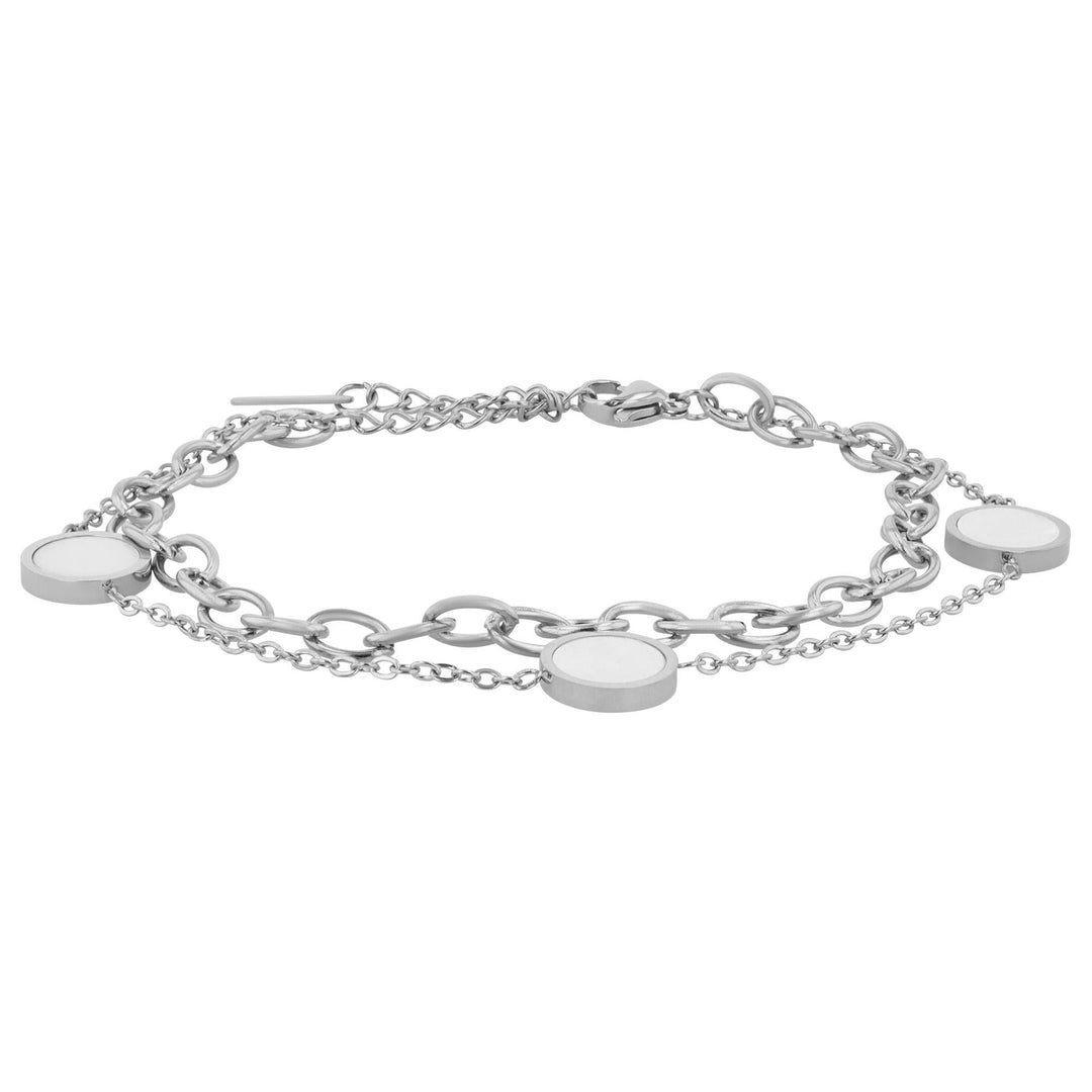 "Miralyn" – Zweireihiges Armband mit Perlmutt-Elementen