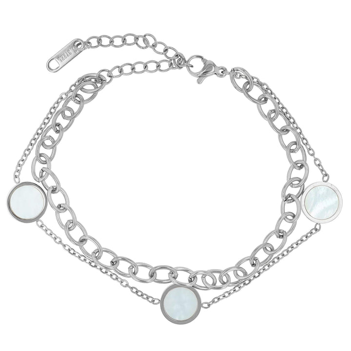"Miralyn" – Zweireihiges Armband mit Perlmutt-Elementen