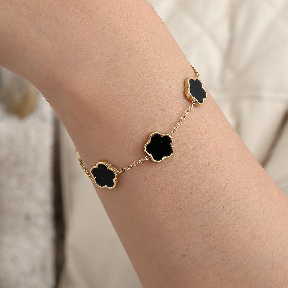 "Suriel" Shell Flowers Edelstahl Armband