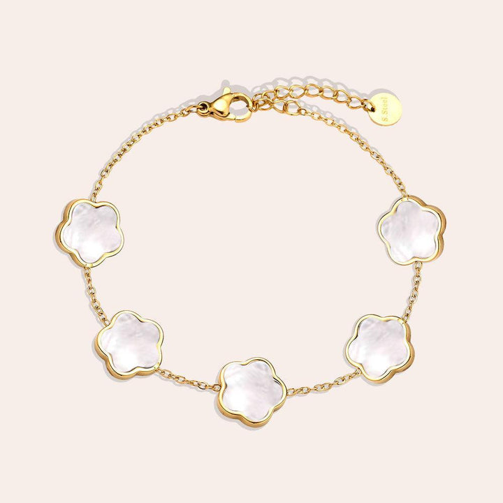 "Suriel" Shell Flowers Edelstahl Armband
