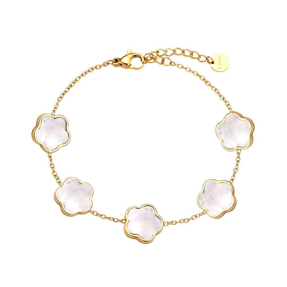 "Suriel" Shell Flowers Edelstahl Armband