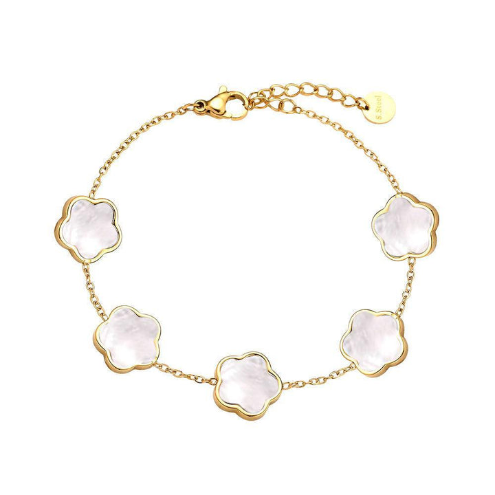 "Suriel" Shell Flowers Edelstahl Armband