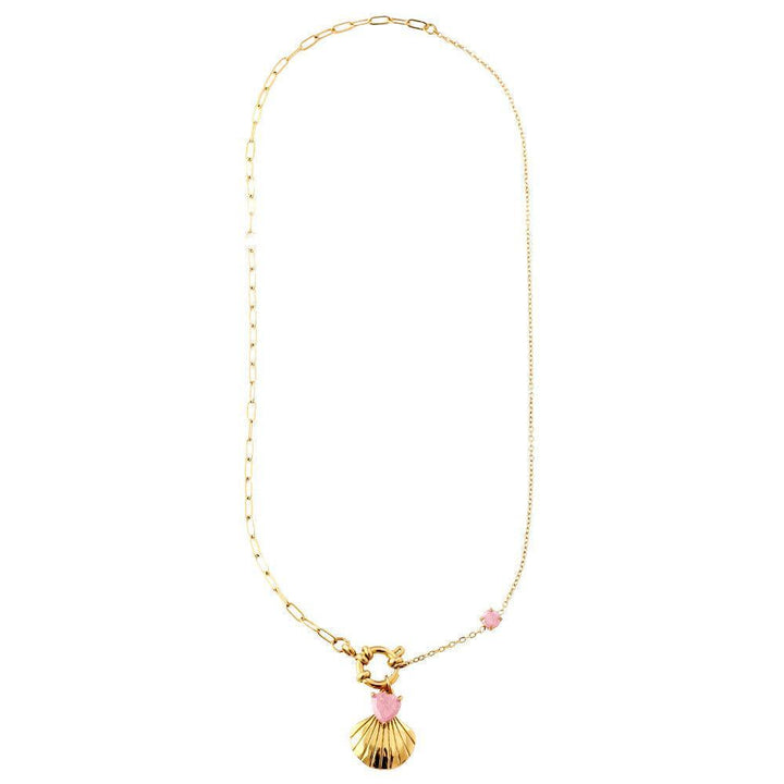 "Talielisya" Diamond Shell Edelstahl Halskette
