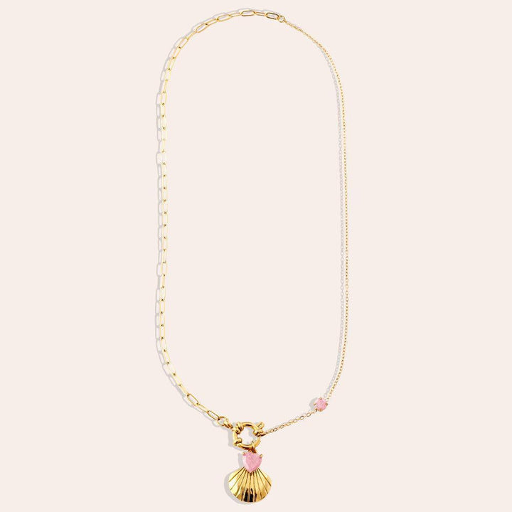 "Talielisya" Diamond Shell Edelstahl Halskette