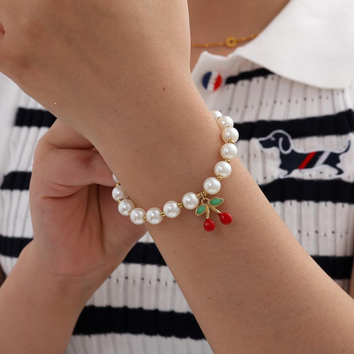 „Talinellaa“ 3er Cherry In Pearl Armband