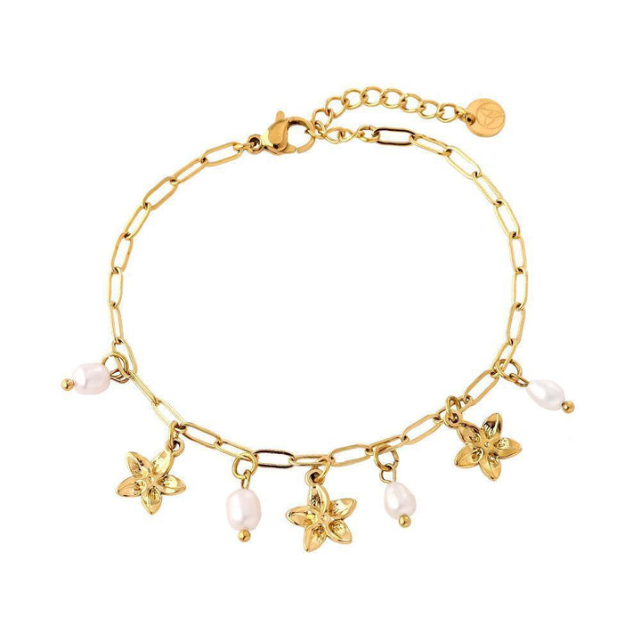 "Zeliriva" Super Flower And Pearl Bracelet