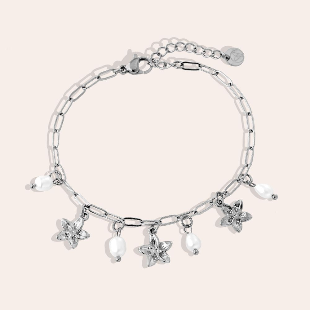 "Zeliriva" Super Flower And Pearl Bracelet