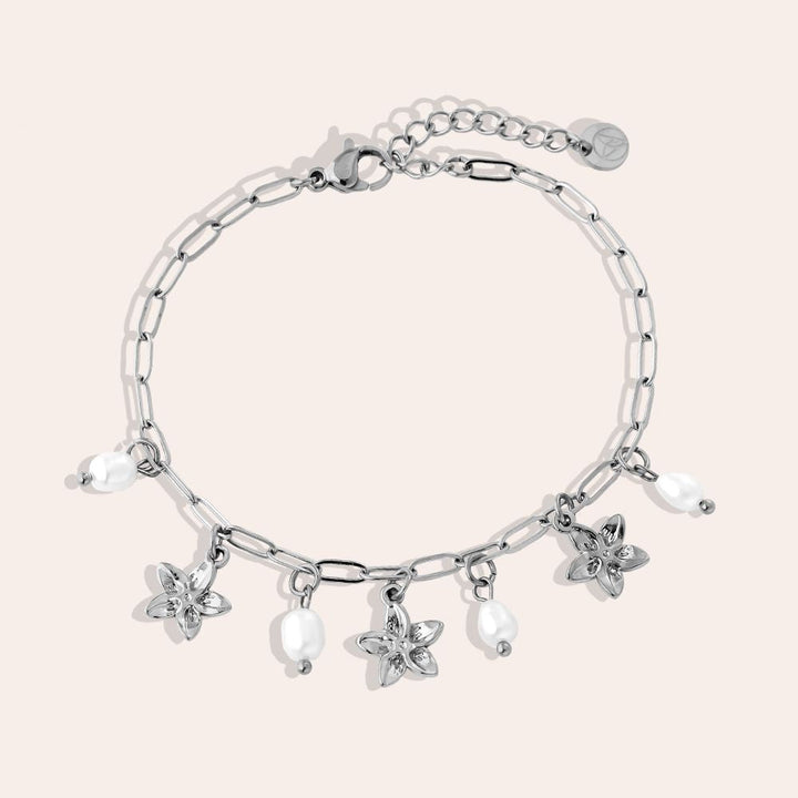 "Zeliriva" Super Flower And Pearl Bracelet