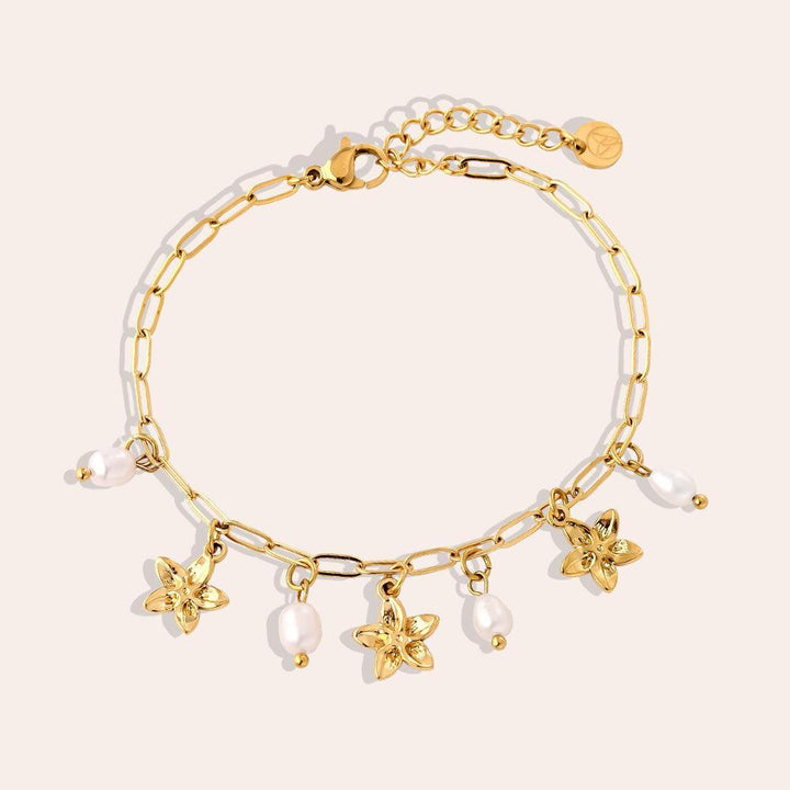 "Zeliriva" Super Flower And Pearl Bracelet